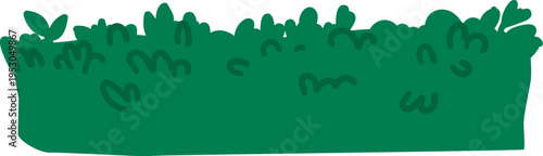 Bush Hedge Border Cartoon