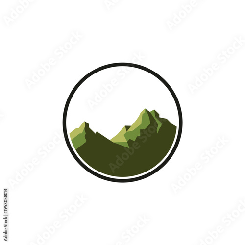 Mountain logo design template illustration vector