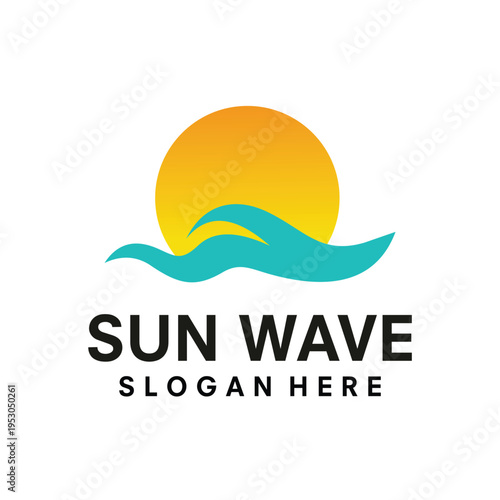 Wave logo design template illustration vector