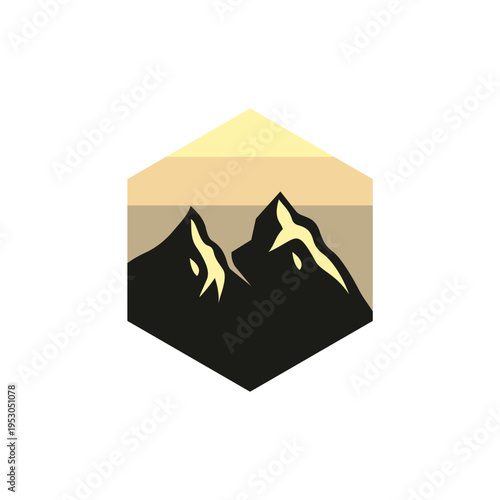 mountain logo design template vector illustration