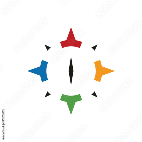 clock logo design template vector illustration