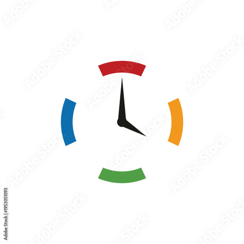 clock logo design template vector illustration
