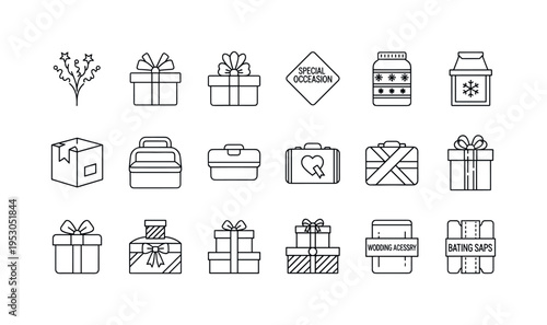 Celebration box with bow tie, hinged lid present chest, special occasion package, congratulation offering parcel, winter surprise