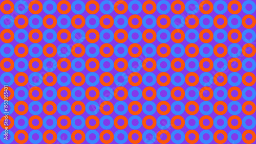 Abstract Pattern of Alternating Circles