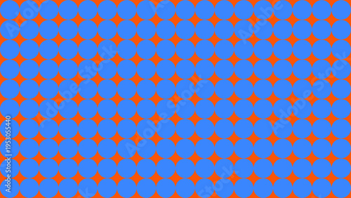 Orange Diamond Pattern on Blue Background