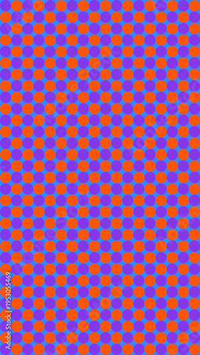 Vibrant Orange and Purple Checkerboard Pattern