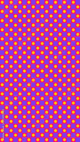 Vibrant Purple and Gold Checkered Pattern