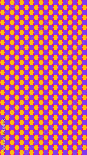 Seamless Pattern of Orange Dots on Purple Background