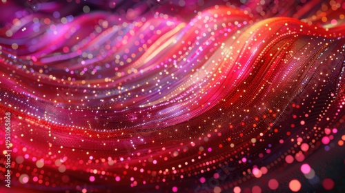 digital dots and lines forming tech abstract pattern