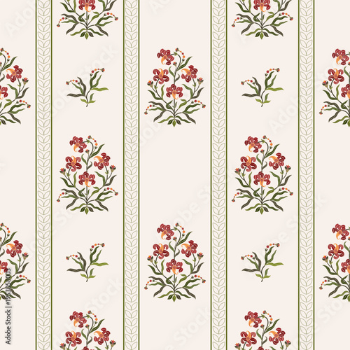 Vector Hand drawn colourful geometric flowers Motifs African boho paisley, seamless patterns with floral for fabric Ethnic Indian Pattern, textiles, clothing, wrapping paper, backdrop, banner.
