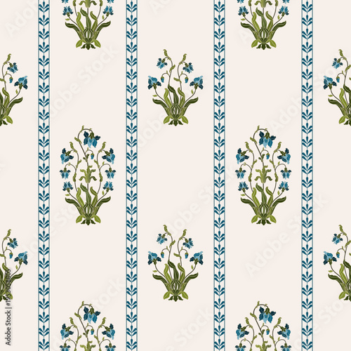 Vector Hand drawn colourful geometric flowers Motifs African boho paisley, seamless patterns with floral for fabric Ethnic Indian Pattern, textiles, clothing, wrapping paper, backdrop, banner.
