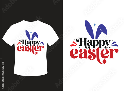 Easter sunday t shirt design with happy easter sunday day text