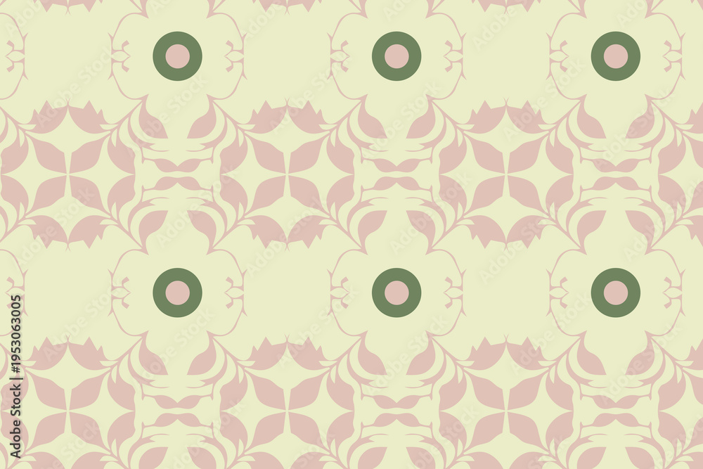Fototapeta premium Spring Delicate Bloom Grid Evergreen Seamless Pattern Tiny-scale floral designs with elegant density, perfect for high-demand textiles, fashion, home decor, and gift packaging applications
