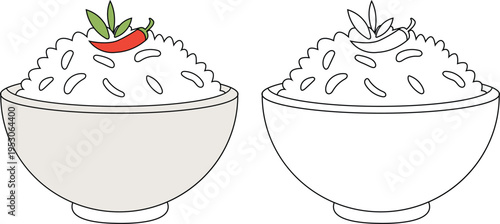 Two bowls of creamy dessert with toppings