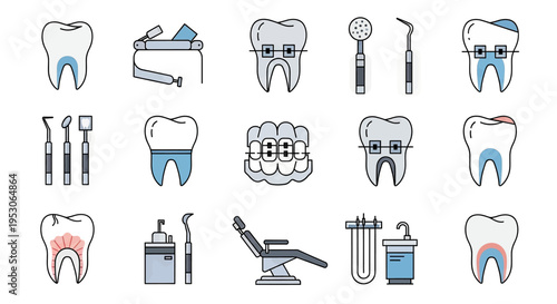 Dentistry dental care and oral hygiene for patient examination teeth cleaning and preventative treatment with dentist performing a check-up on smiling individual in modern clinic Braces orthodontics