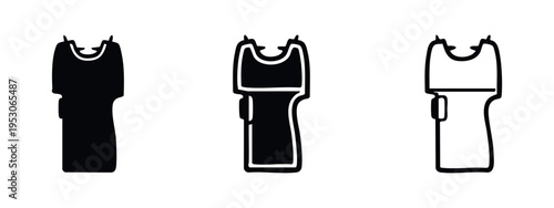 Taser or Stun Gun Icon Set for Self-Defense and Security. Non-Lethal Weapon Symbols.