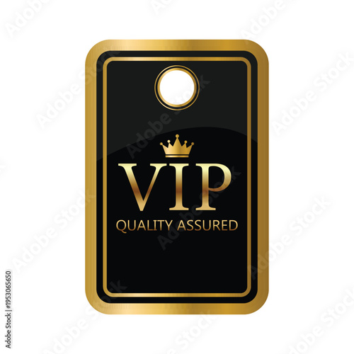 Creative premium VIP card with golden elements and crown.