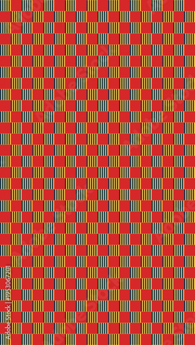 Red and Gold Checkerboard Pattern