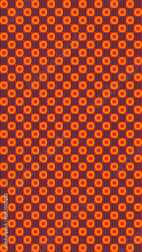 Retro Circular Geometric Pattern