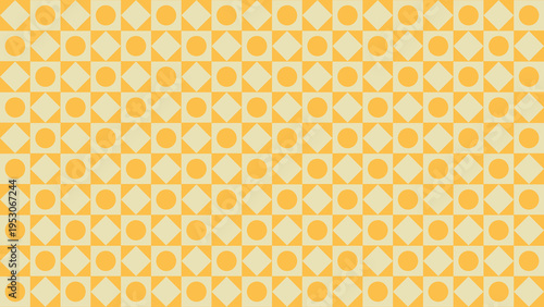 Retro Yellow Geometric Pattern Background