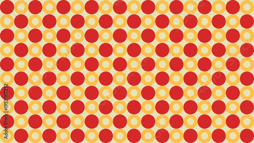 Retro Geometric Pattern With Circles and Squares
