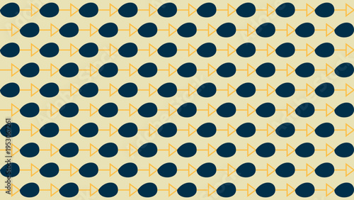 Seamless Egg Pattern on Beige Background
