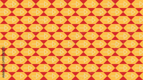 Geometric Arrow Pattern in Yellow and Red