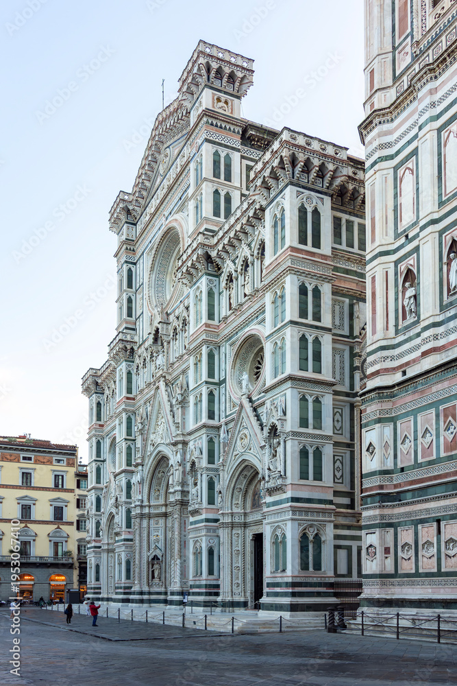 Obraz premium Cathedral of Saint Mary of the Flower (Cattedrale di Santa Maria del Fiore) or Duomo di Firenze, Florence, Italy
