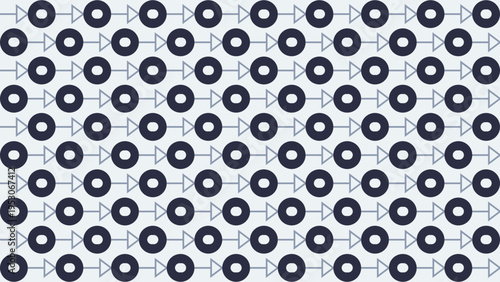 Connected Circles with Arrows Repeat Pattern