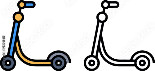 Electric Scooter Urban Transport Icon