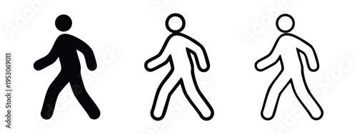 Pedestrian Walking Man Person Icons