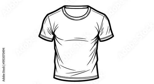 White T-Shirt Mockup Isolated on Transparent Background for Fashion Branding Concepts