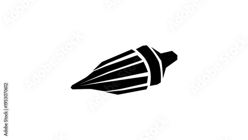 Black silhouette of a dynamic mexican sombrero hat in motion