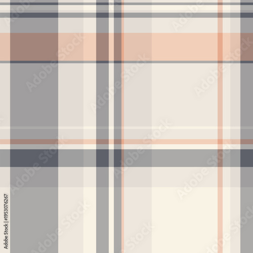 Copy space pattern tartan texture, household check textile seamless. Composition fabric vector background plaid in white and grey colors.