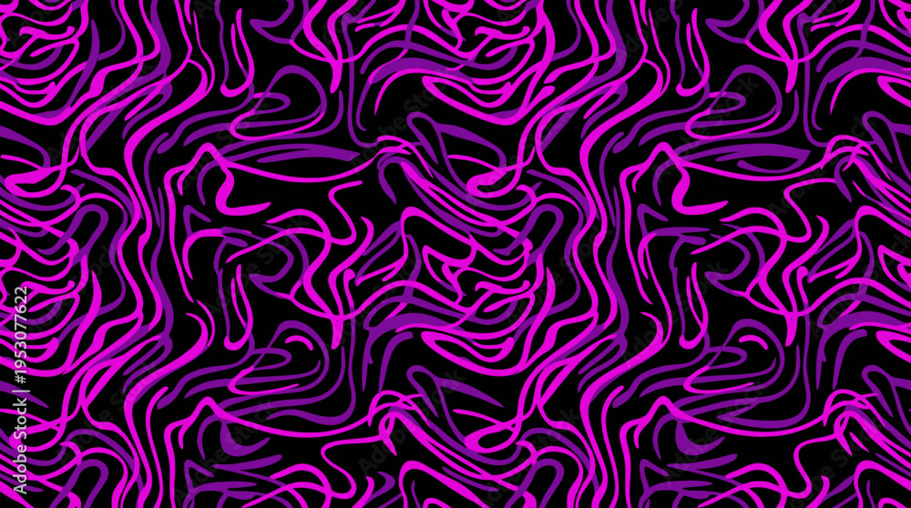 Fototapeta premium Intricate purple and black swirling abstract texture for dynamic design projects.