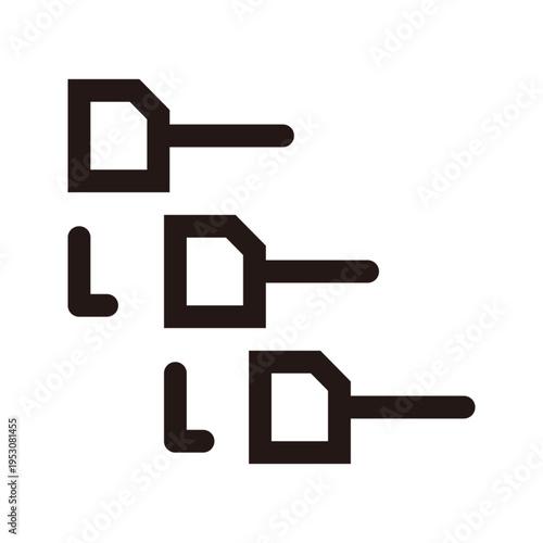 Hierarchy Tree Icon – File Structure, Directory System UI Vector