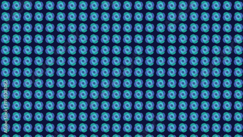 Seamless abstract pattern vector with repeating oval shapes in gradient shades of blue and turquoise, creating a modern digital background texture for web design, technology