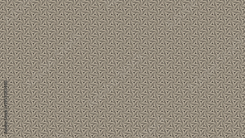 Seamless geometric pattern vector background with small, repeating abstract triangular shapes in a neutral taupe and dark brown color palette, ideal for modern digital and print designs