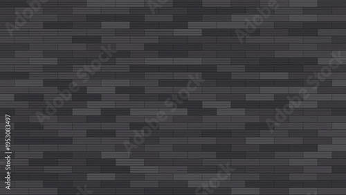 Seamless dark gray brick wall vector background with varying shades of charcoal and slate, ideal for modern architectural textures, industrial designs, and urban-themed digital assets