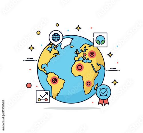 Conflict minerals and ethical sourcing in mining depicted by a small ethical certification badge hovering over mined stones, symbolizing responsible sourcing