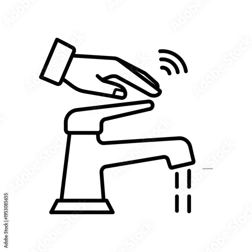 contactless faucet with hand gesture
