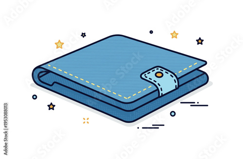 Denim textile for casual wear shown as a sturdy folded fabric square with visible seam detail and a small stitch accent, highlighting durability and everyday