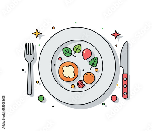 Cooking a plated appetizer at home with carefully arranged ingredients and artistic presentation, highlighting attention to detail and gourmet inspiration.