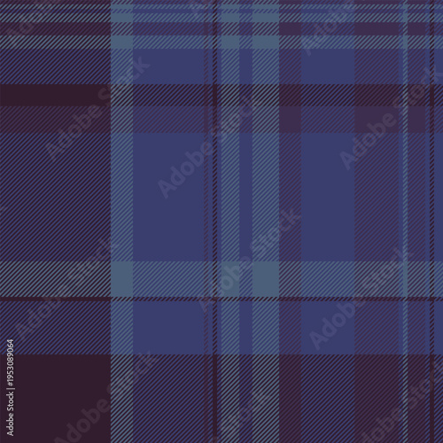 Mens shirt tartan vector plaid, various textile background seamless. Old-fashioned check pattern texture fabric in blue and dark colors.