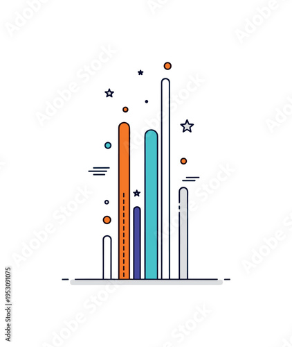 Vertical lines composition bold parallel stripes rising from the base with subtle spacing variations, expressing structure, stability and upward momentum. A