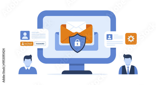 Secure Email Communication and Data Protection on Computer.