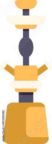 Hookah shisha water pipe vector icon on isolated white background