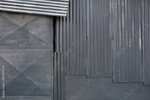 Wallpaper Mural shed wall with galvanized tin sheet metal corrugated aluminum background Torontodigital.ca