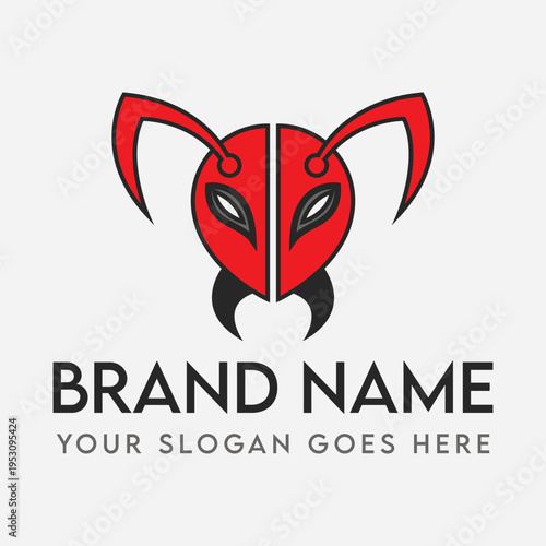 Ant Logo Symbol of Teamwork and Perseverance