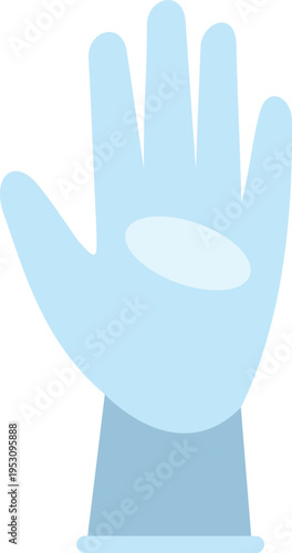Light blue medical glove on white background offering protection and hygiene